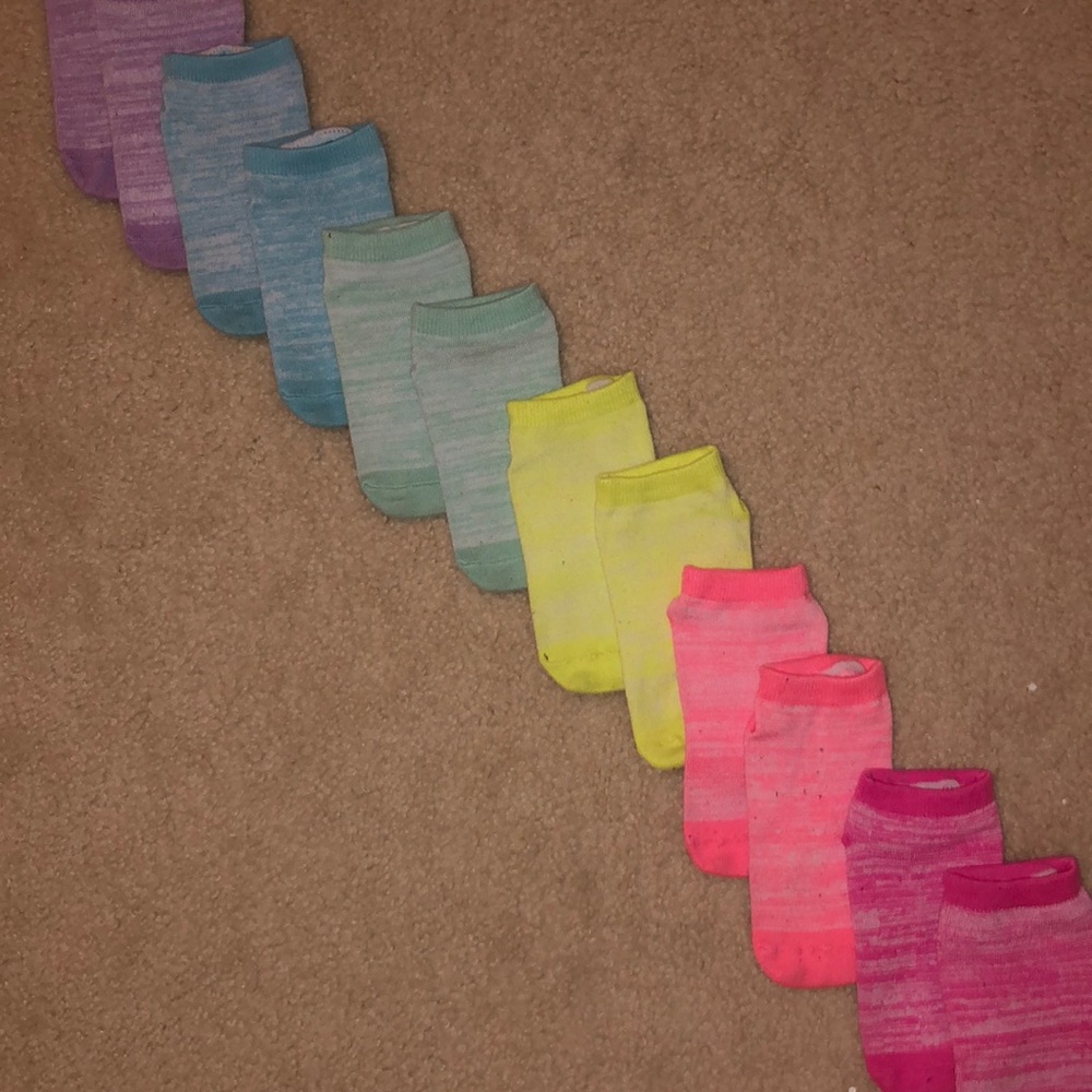 multicolored striped socks